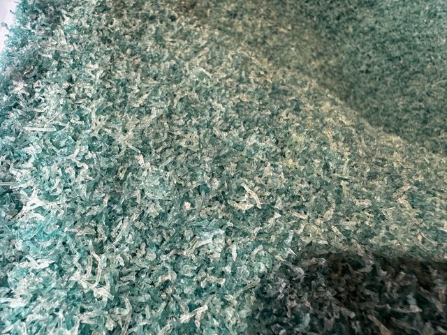 Recovered fishing net material processed for circular manufacturing