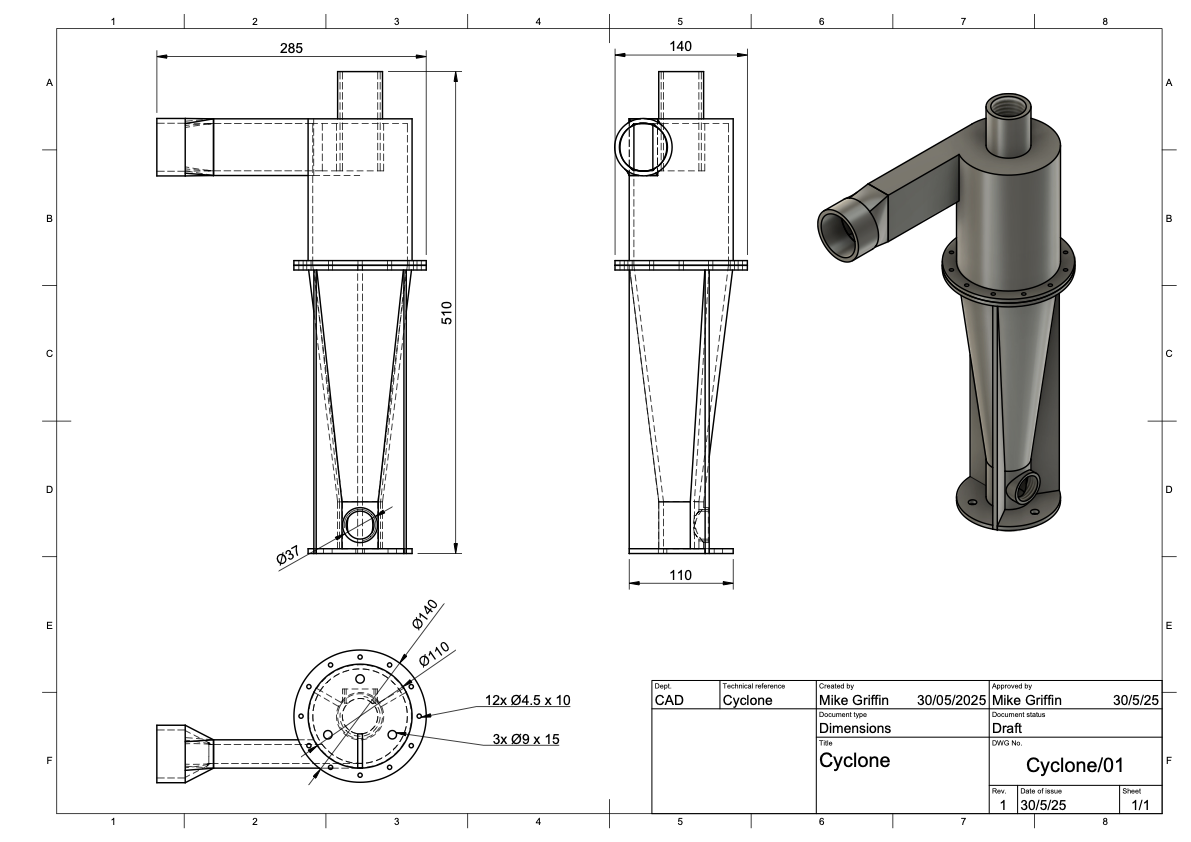 CAD prototype component render